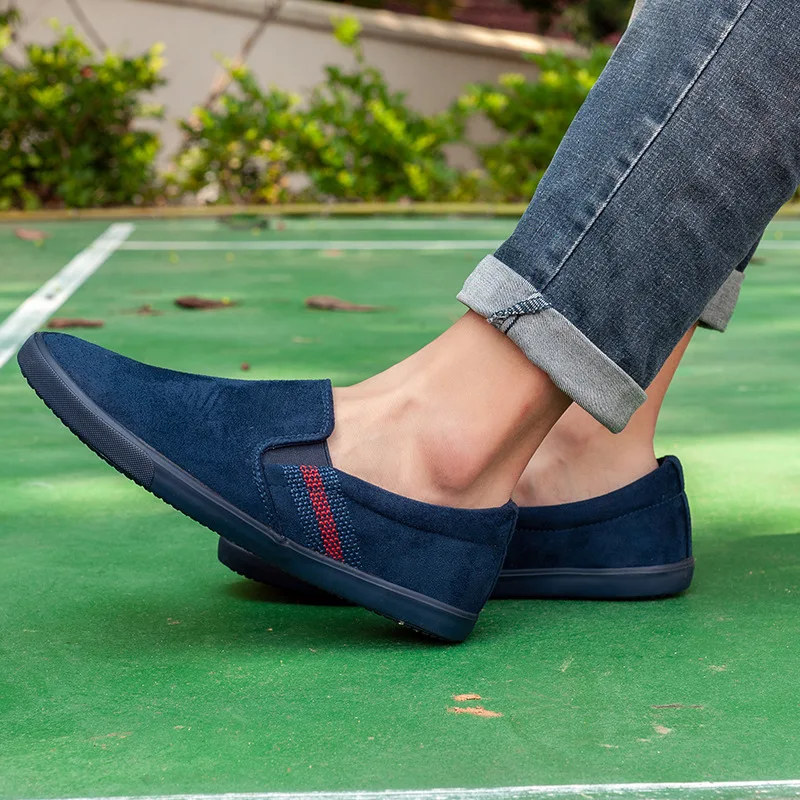

MEN'S SHOES Korean-style Trend Versatile Suede Cloth Shoes Men Casual Slip-on Canvas Breathable Shoes 8131
