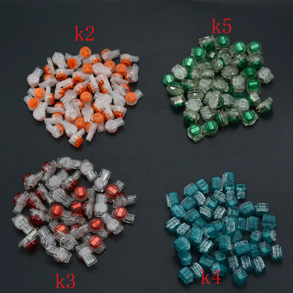 

10/50 Pcs Rj45 Connector Crimp Connection Terminals K2/K3/K4/K5 Connector Waterproof Wiring Ethernet Cable Telephone Cord Term
