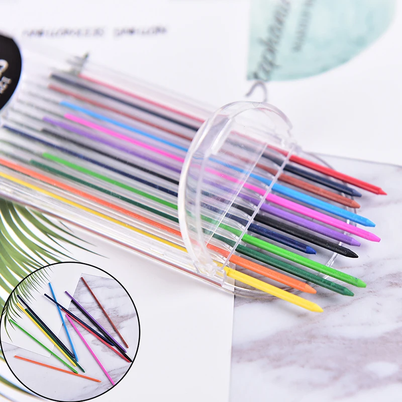 

1Box 2.0mm Colored Mechanical Pencil Refill Lead Erasable Student Stationary