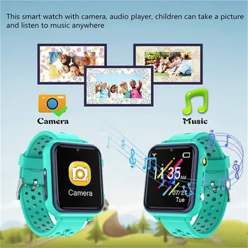 1.55 inch Kids Smart Watch Waterproof Children Watch Music Play Game Smartwatch SOS Baby Watch 400mAh In Gift For 3-12Y Kids 6