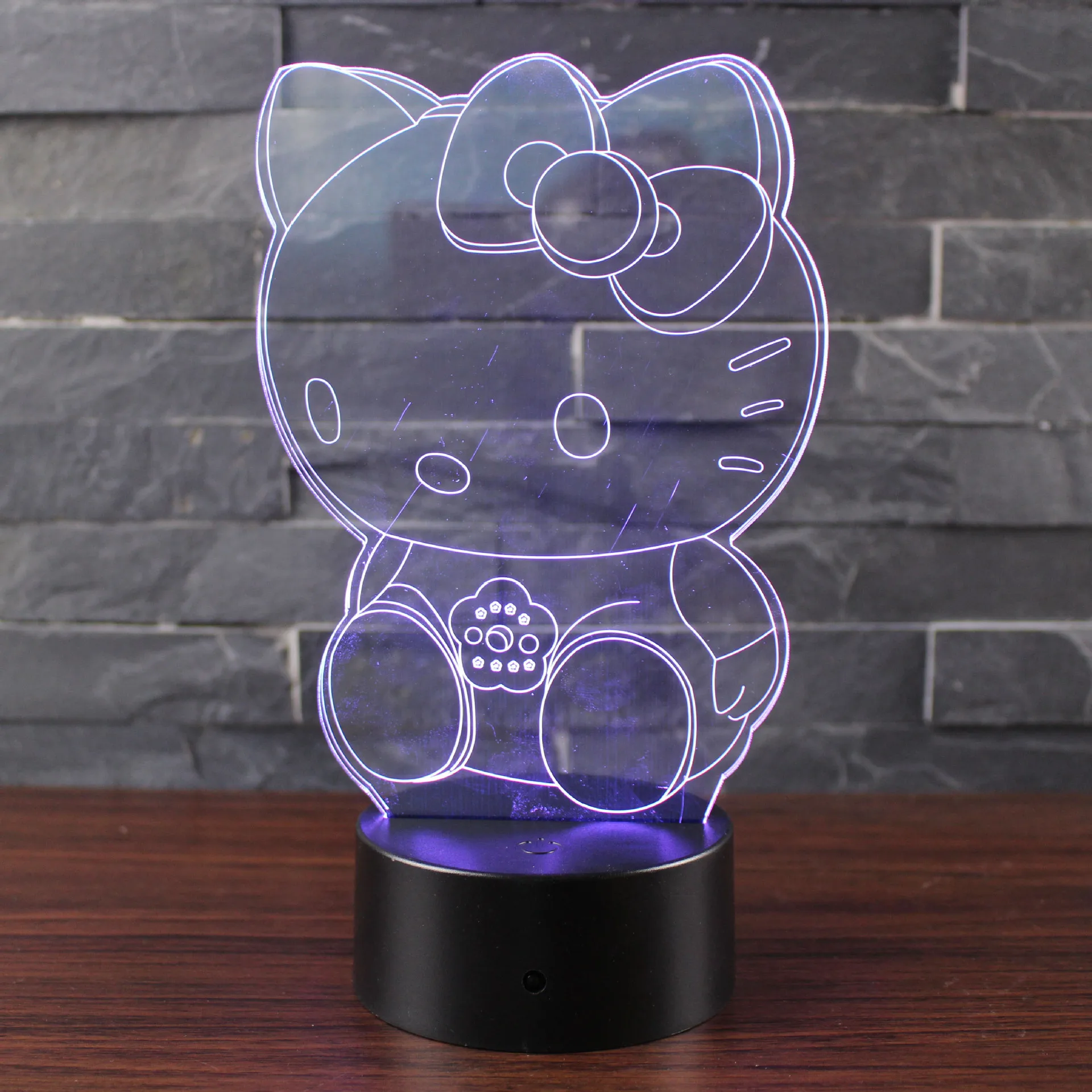 Поставщик электроэнергии горячие продажи hello kitty серии 3D ночник USB Plug Красочные прикроватные настольные лампы Креативный KT-C
