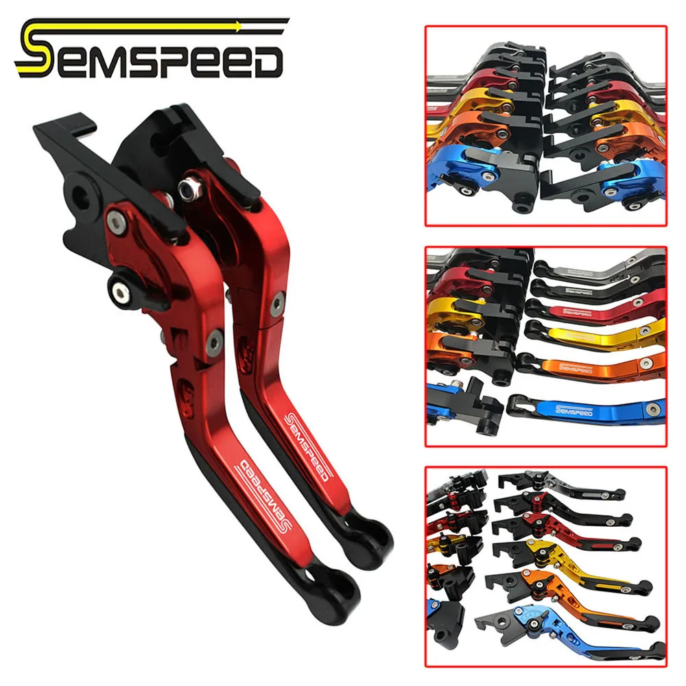 

Semspeed логотип выдвижной удлиняющийся тормозной рычаг сцепления подходит для Kawasaki ZX636R ZX6RR 2005 2006 складные Тормозные ручки Запчасти