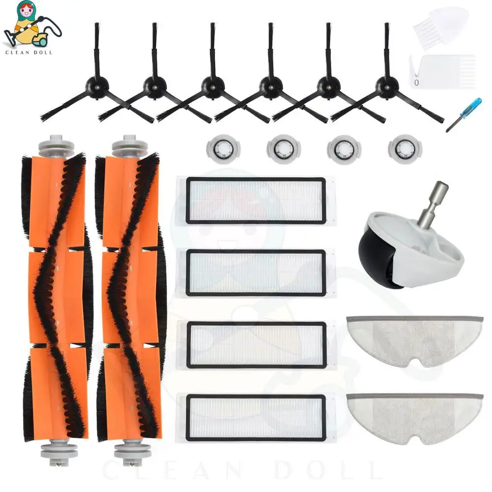 XM-COM-BK-19PK Мульти-комплект HEPA фильтр для Xiaomi Roborock S5 S50 S55 фильтр S1 Xiaowa E25 E35 Xiaomi пылесос аксессуары, запасные части - Цвет: XM-COM-BK-19PK