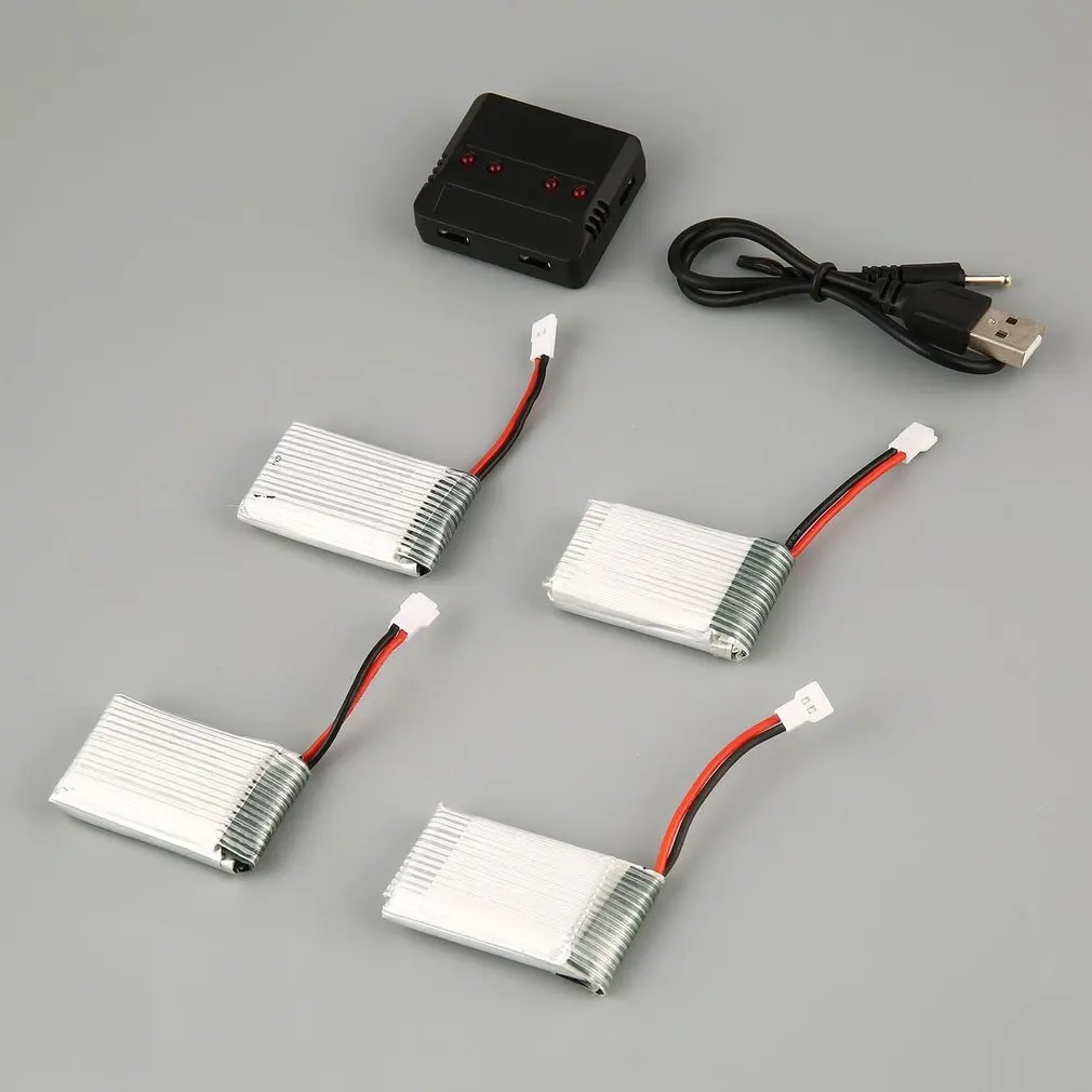 

New Upgraded Lipo Battery Standard Charger Sets+ 4pcs 3.7V 850mAh Battery for Syma X5C X5C X5SC X5SW Drone Toys
