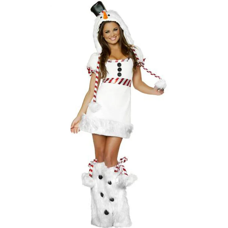 

Sexy Christmas Costume Uniform Europe And America Character Play Women's Snowman Set Cosplay
