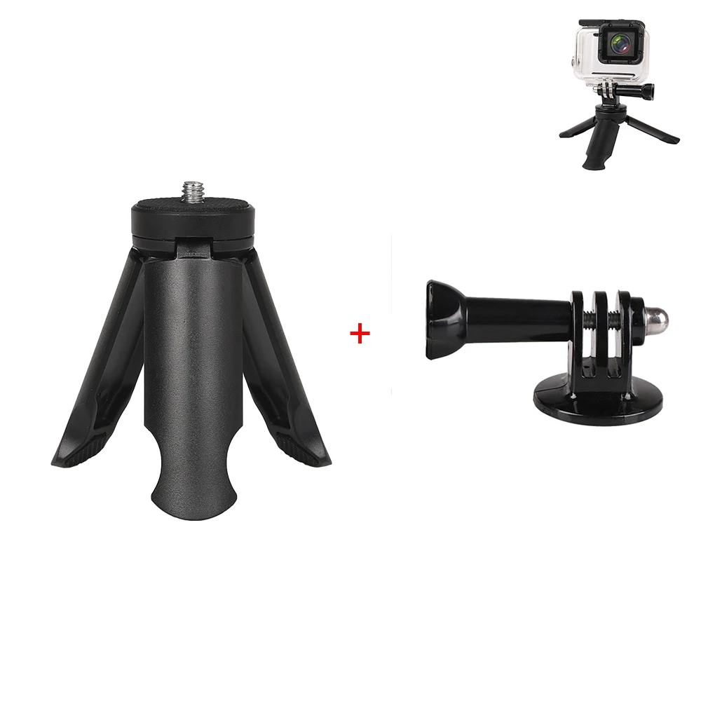 

Universal Mobile phone Mini Tripod for Go pro 7 6 5 4 3 DJI OSMO ihoneX 8 7 Plus 6 5 Xiaomi9 Note 7 Huaweis Action Camera Holder