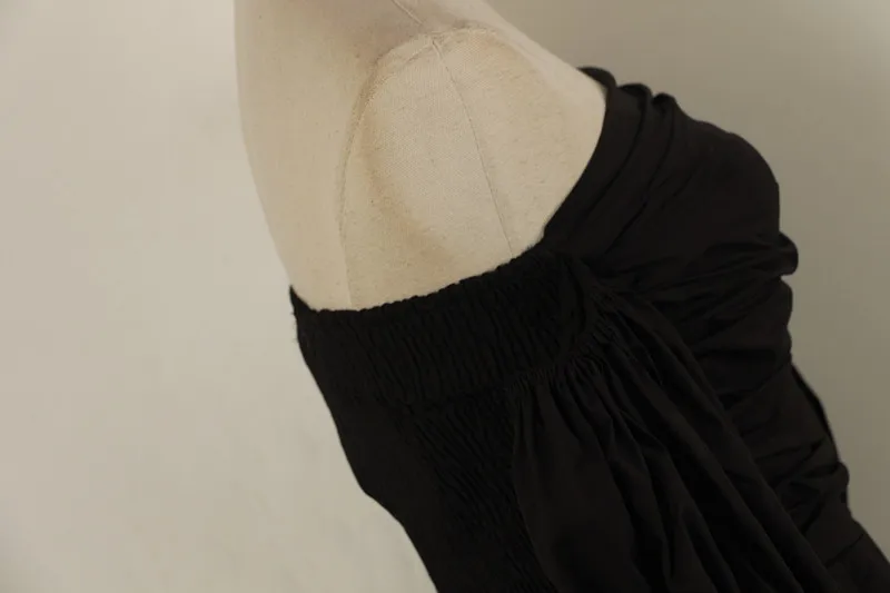 Лето, новинка, женский темперамент, французский женский пояс с бантом, топ с открытыми плечами, сексуальное красное, черное, белое цельнокроеное платье