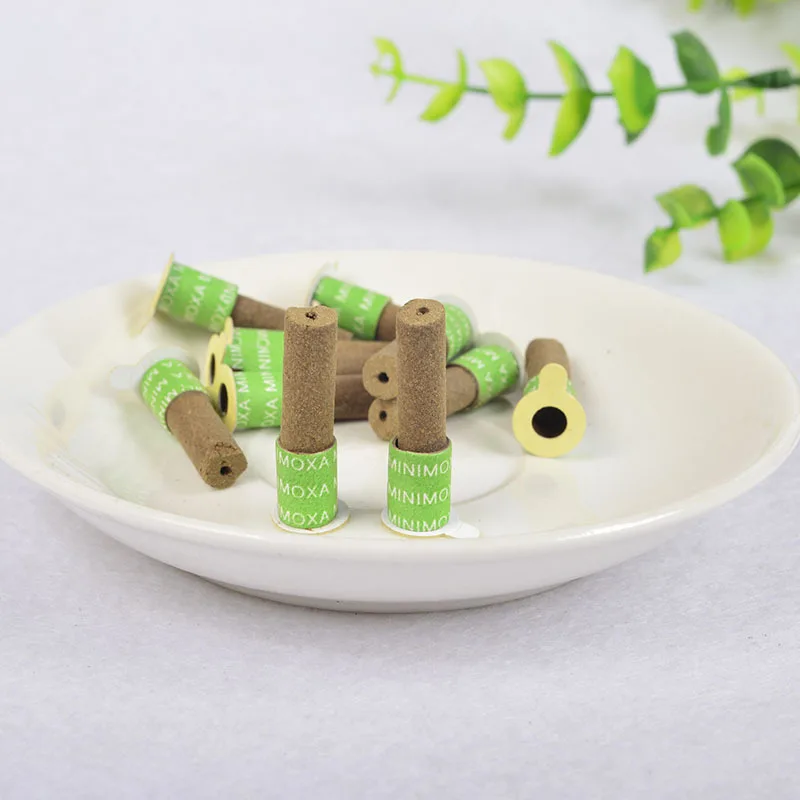Mini Moxa Tube Self Stick Chinese Moxibustion Sticker Therapy Burner Heating Acupuntura Point Meridian Warm Massager 180pcs moxibustion box