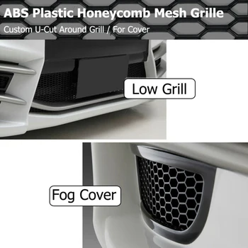 

Hot Universal Black Honeycomb Hexagon Mesh ABS Grille Fog Custom 47"x16" for Benzs for Audis Car Styling