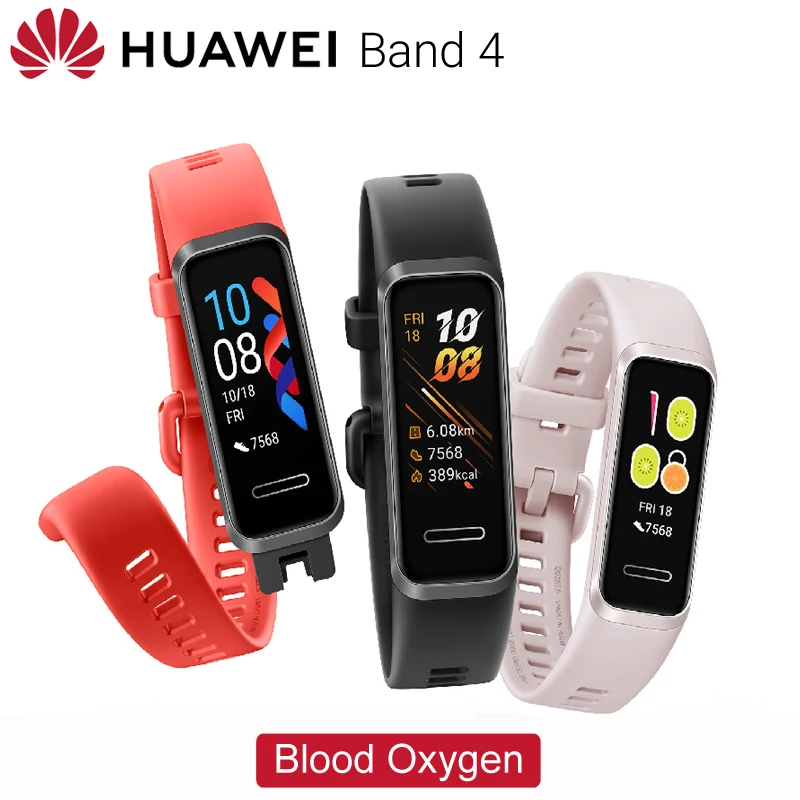 Смарт-браслет huawei Band 4, измеритель уровня кислорода в крови, Смарт-часы, монитор сердечного ритма, новые часы с usb-разъемом, зарядка