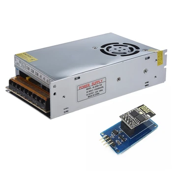 

Universal 12V 20A 240W Switching Power Supply Driver & ESP-01S ESP8266 Serial Wi-Fi Wireless Module + ESP-01 Adapter
