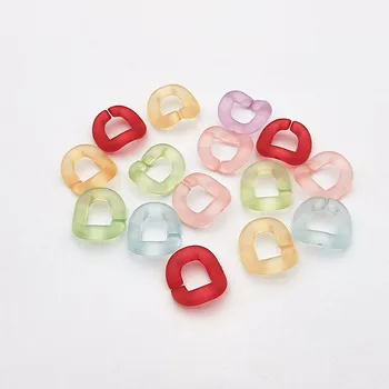 

New arrival! Mix color 17x19mm Frosted clear chain Acrylic Beads for Earrings accessories parts,hand Made Jewelry Earring DIY！