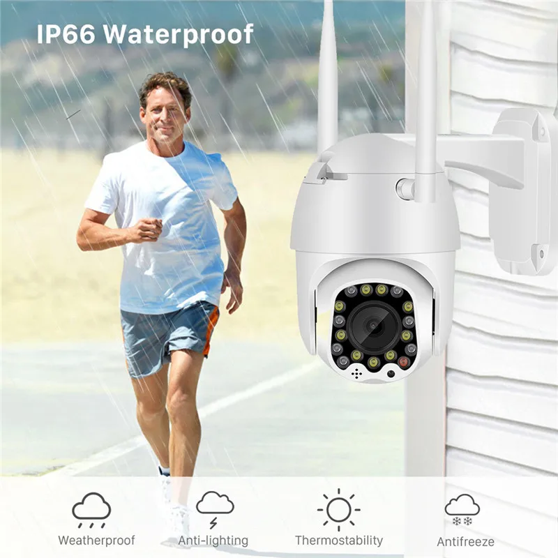 CARPRIE 1080P PTZ wifi 4X цифровой зум камера Открытый Авто слежение скорость купольная wifi Беспроводная CCTV камера