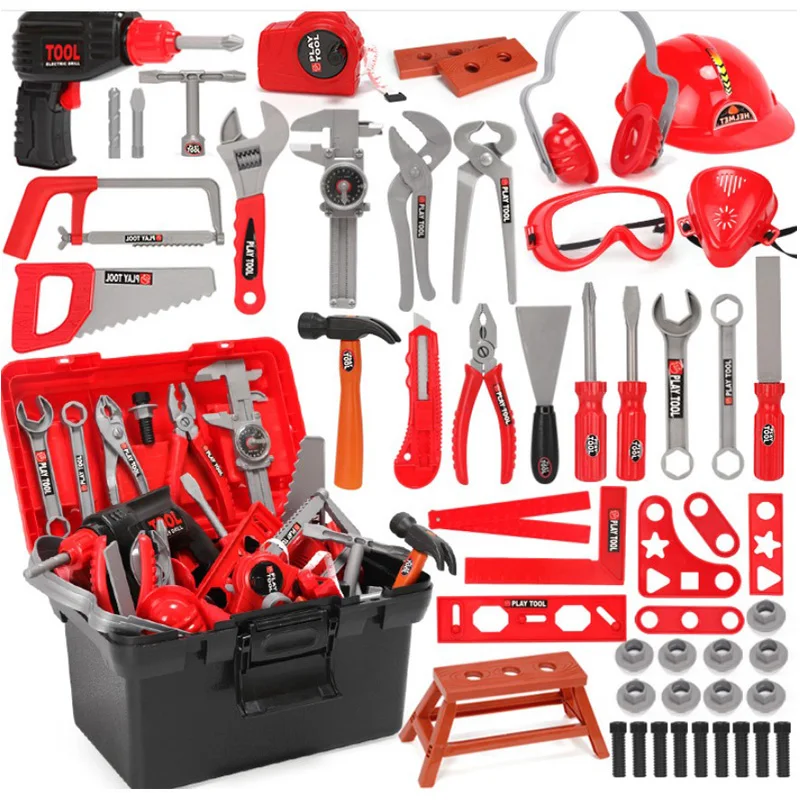 

Toolbox Kit Educational Toys Simulation Repair Tools Toys Drill Plastic Game Learning Engineering Puzzle Toys Gifts For Boy