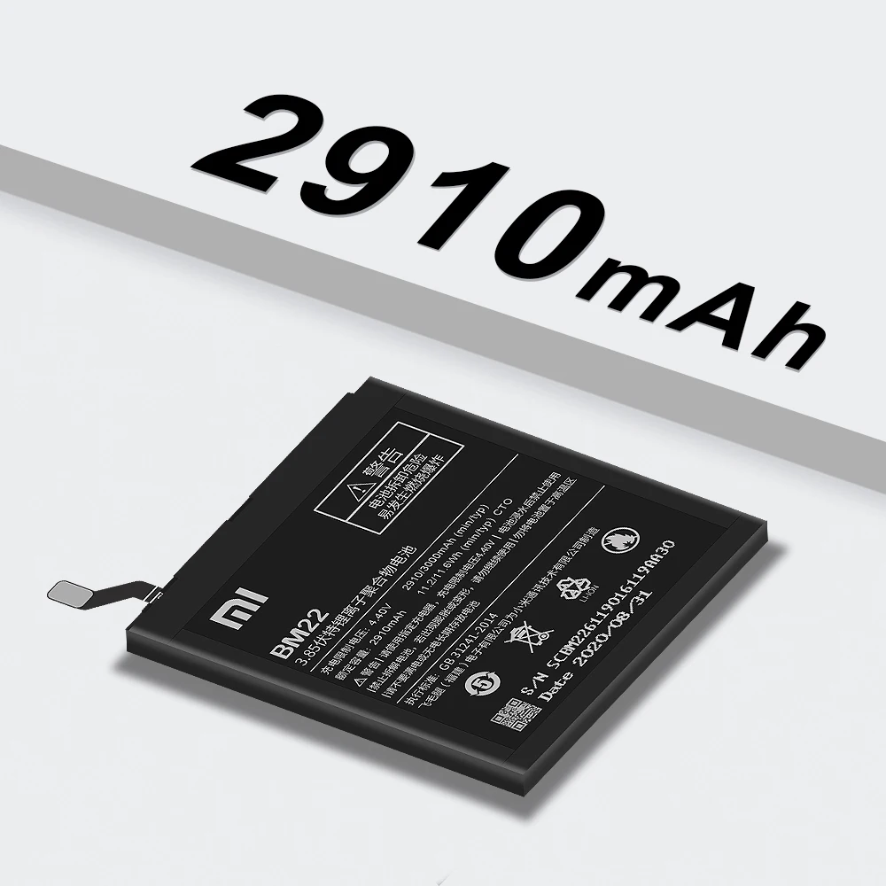 XiaoMi оригинальный аккумулятор телефона BM22 для Xiaomi Mi 5 Mi5 M5 высокой емкости