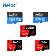 Netac P500 Pro 256 ГБ 128 Гб 64 Гб Micro SD SDXC карта TF U3 V30 до 100 МБ/с./с 32 Гб 16 Гб Micro SDHC карта U1 компьютерная видеокарта