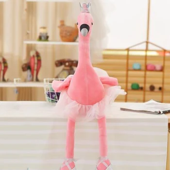 

Cute Flamingo Shaped Plush Toys with Crown Animal Stuffed Plush Toys For Children Birthday Gift Home Decoration