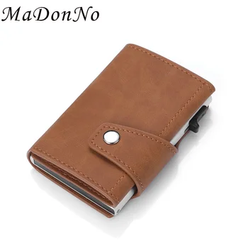 

2020 Genuine Leather Wallet Wellet Men Fashion Card Holder Hasp Bifold Slim Mini Wallet Male Magic Smart Wallet Vallet Purse New