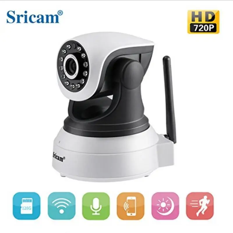 

Sricam SP017 HD Wireless Security IP Camera Wifi Two-Way Audio IR-Cut Night Vision Audio Surveillance Alarm Indoor Baby Monitor
