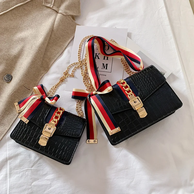 

Network hong yang Gas Crocodile Pattern WOMEN'S Bag Bag2019 Autumn And Winter New Style Fashion Versatile France Non-mainstream