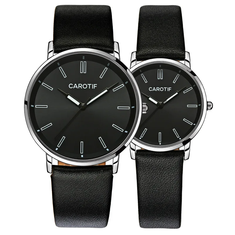 

Carlo Ignatieff Genuine Leather Ultra-Thin Watch Couples Leather Belt Fashion MEN'S Watch Students Watch Steel Belt Waterproof Q