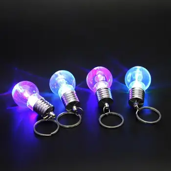 

Mini Color Changing LED Flashlight Light Bulb Lamp Key Ring Keychain XmasConvenient Creative Gift Colorful romantic Night Lights