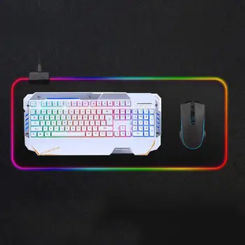 

Hot Sale RGB LED Glowing Gaming Mouse Pad Illuminated Keyboard Non-slip Mat Blanket