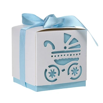 

12pcs Wedding Favor Bridal Candy Gift Box Baby Shower Party Cut Out Pram