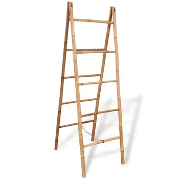

【USA Warehouse】Double Towel Ladder with 5 Rungs Bamboo 19.7"x63"