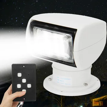 

Boat Remote Control 12V 100W Bulb Spotlight Marine Searchlight Truck Car Kits 2500LM Remote Control White Searchlight Light