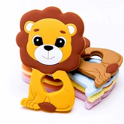 5/10PCS Silicone Teether Lion Pendant Food Grade Perle Silicone Bead DIY Teething Necklace For Teeth Tiny Rod Baby Teethers Gift