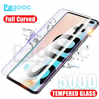 

500D Full Curved Protective Glass on For Samsung Galaxy Note 8 9 10 Pro S10E S10 S9 S8 Plus Screen Protector Tempered Glass Film