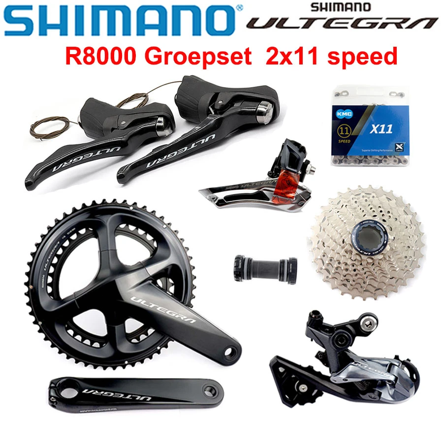 warmte zaterdag Traditioneel Shimano Ultegra R8000 2x11 Speed Groepset Road Bike Groupset 11v Road  Bicycle Derailleurs Shifter Lever Mechanical Rim Brakes - Bicycle  Derailleur - AliExpress