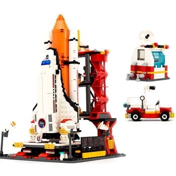 

679Pcs Spaceport Space The Shuttle Launch Center Bricks Model Building Kit Block Compatible Legoinglys City Toys for Children