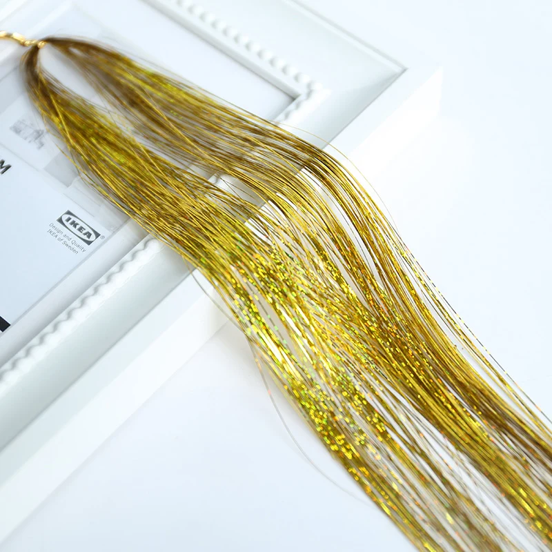 QIANAO 1 сумка/90 шт. Модные 5 Цветов Блестки для волос сверкающая блестка для наращивания основные вечерние аксессуары ослепительный желтый красный золотой - Цвет: 7