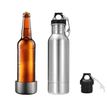 Изолятор пивной бутылки Хранитель из нержавеющей стали 12 унций крышка со встроенным открывалкой для пива и тросом подходит и защищает стандартные бутылки 12 унций