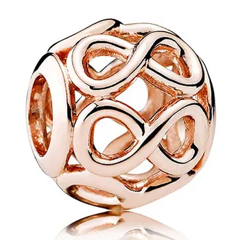 

Original Rose Openwork Infinite of Love Beads Fit 925 Sterling Silver Bead Charm Women Bracelet Bangle Diy Jewelry