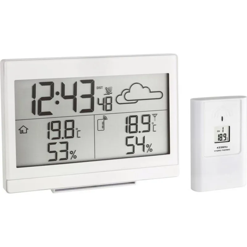 Цифровая метеостанция TFA35.1135.0" Casa" с беспроводным датчиком, белая