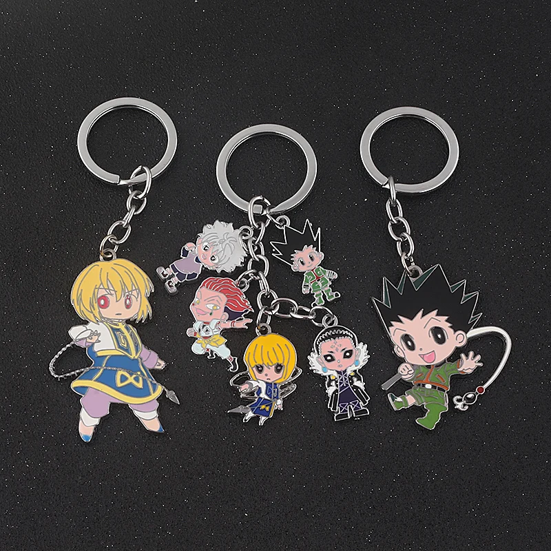 Аниме Hunter x металлические брелки Gon Killua Zoldyck Kurapika Leorio Hisoka фигурки брелоки для