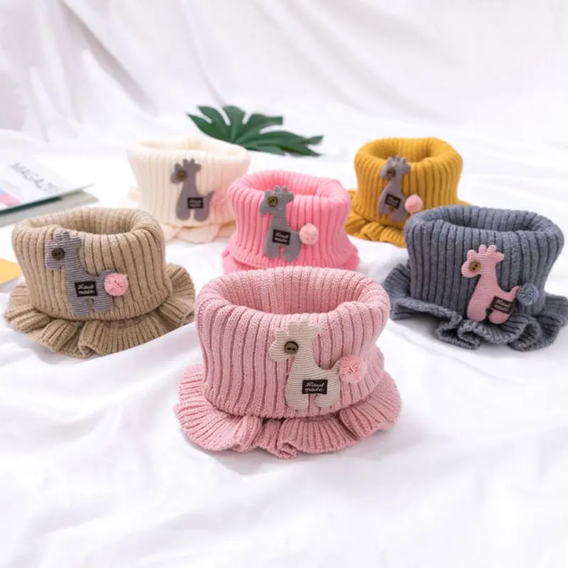 

Baby Boys Girls Scarf Winter Warmer Horse Pattern Infant Thicken Collar Scarves For newborn Toddler Neckerchiefs