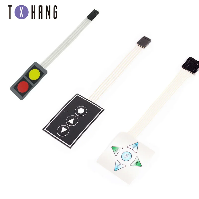 

2/3/5 Key 1X2/1x3/1X5 Membrane Switch Keypad 1*2 1*3 1*5 Matrix Array Matrix Smart Car keyboard for arduino Diy Kit