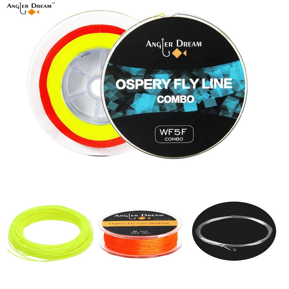 アングラー夢フライフィッシングラインコンボwf3f Wf5f Wf8fフライラインコンボセットバッキングとテーパーリーダー Fishing Lines Aliexpress