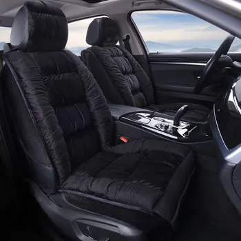 

2019 DJSona Universal Winter Car Seat Cover Warm Plush Cushion Faux Fur For Car Seat Protector Mat Car Interior Accessories