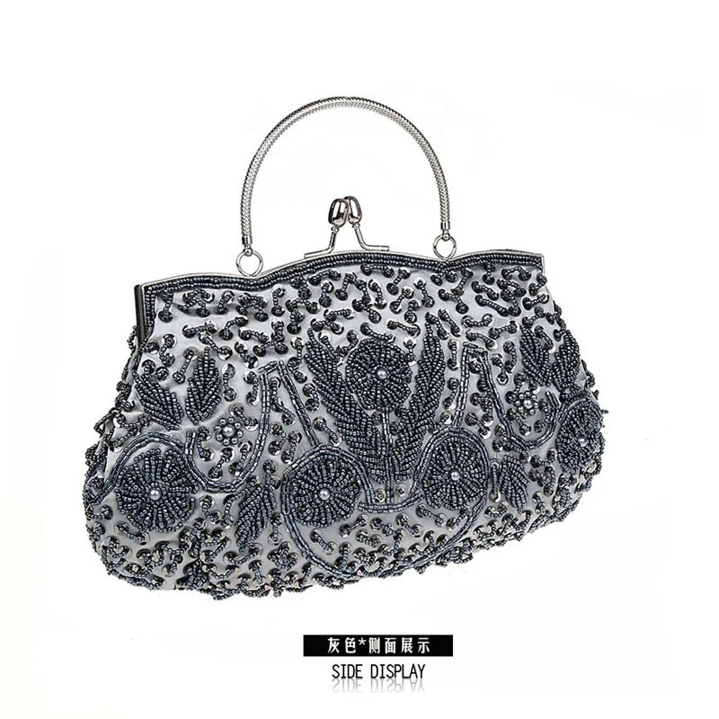  Bolso de noche para mujer, bolso de mano exquisito para mujer,  boda, fiesta, mini, cartera, bolso de hombro (color negro) : Ropa, Zapatos  y Joyería