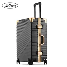 Travel-Bag Suitcase-Wheels Spinner Trolley Rolling-Luggage Black Cabin Aluminum 20inch