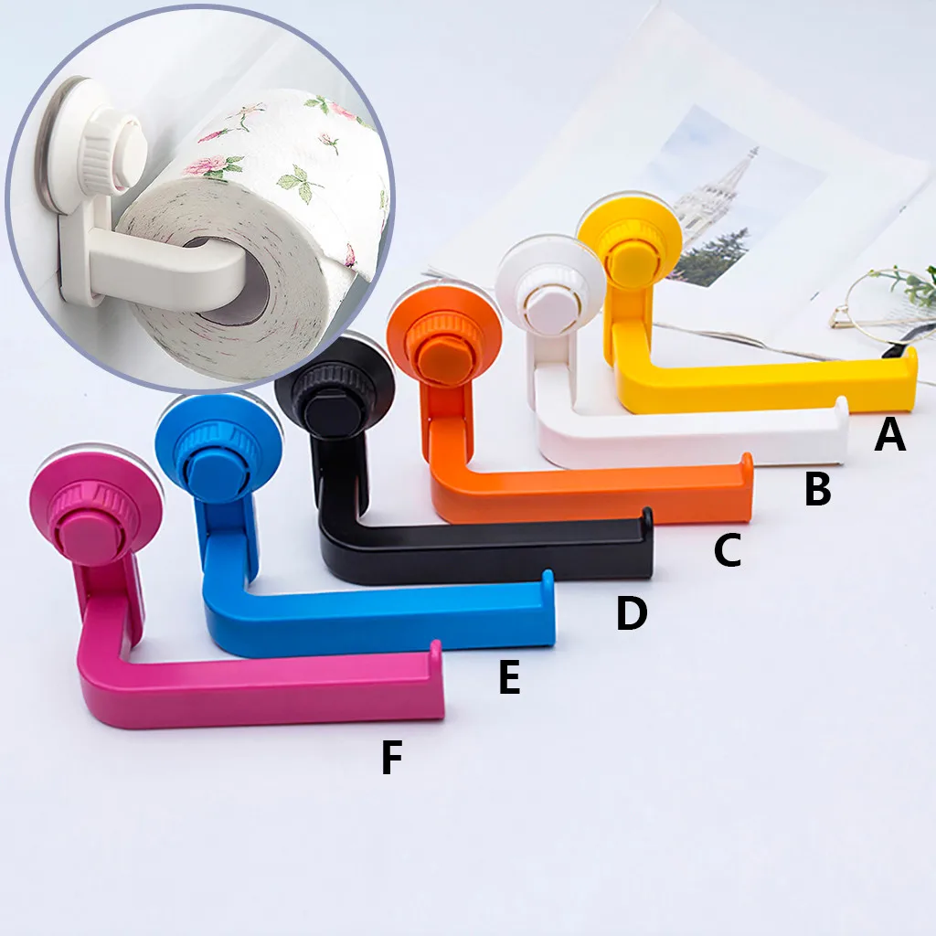 Съемный держатель для туалетной бумаги на присоске настенное крепление кухни