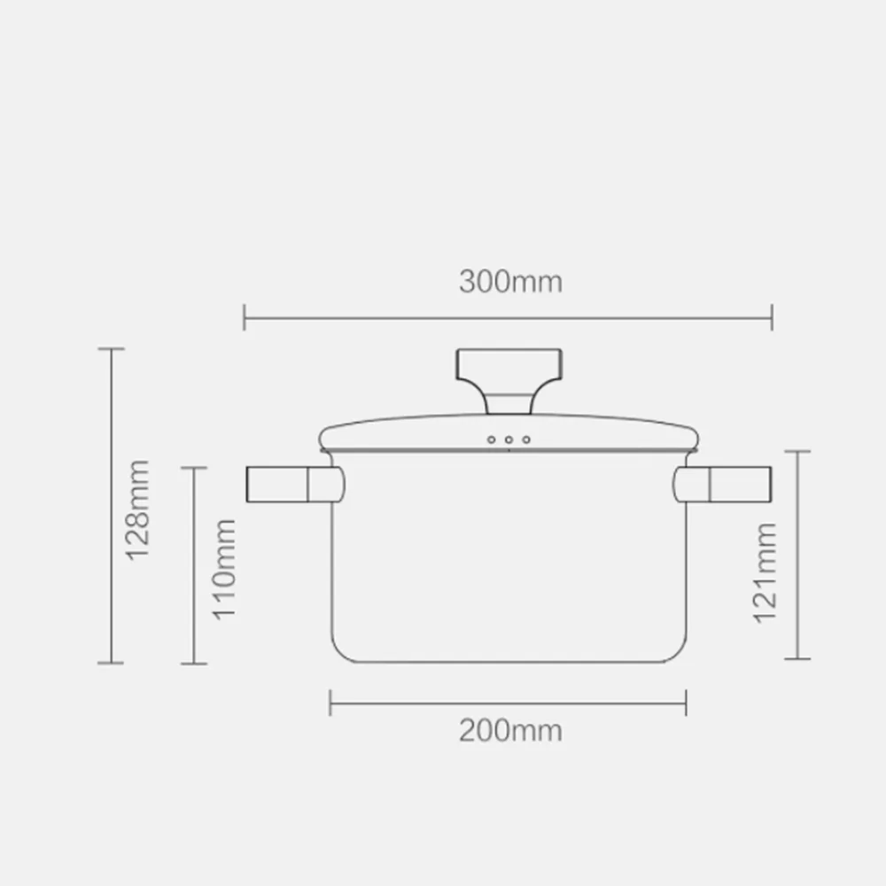 Xiaomi 3.75L без покрытия тонкий железный суп кастрюля высокое качество антипригарная кухонная кастрюля для газовой плиты и индукционной плиты