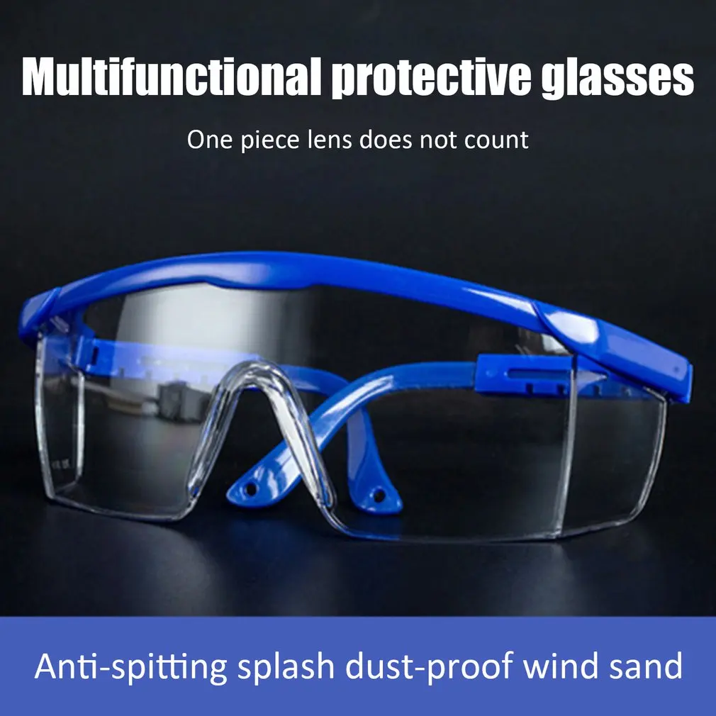 

Protective Anti-Fog Glasses Isolation Breathable Anti-Spit Goggles Fully Clear Vision Safety Anti-Splash Temples Stretchable