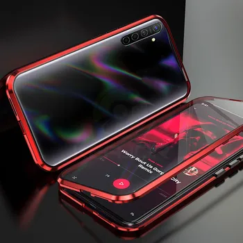 

Magnetic Glass Case For Realme 6 6 Pro Case Double Side Tempered Glass Metal Magnetic Adsorption Cover On For Realme XT X2 Pro