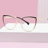 Anti-blue Light Cat Eye Prescription Spectacle Women Myopia Lens Photochromic Glasses Diopter 0 -0.5 -0.75 -1.0 -2.0 To -6.0 4